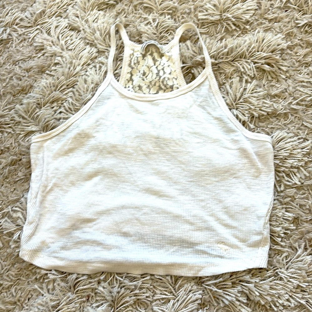 Abercrombie and Fitch cropped lace back tank top